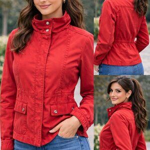 TOD'S RED UTILITY JACKET ITALIAN LUXYRY GENTLY USED